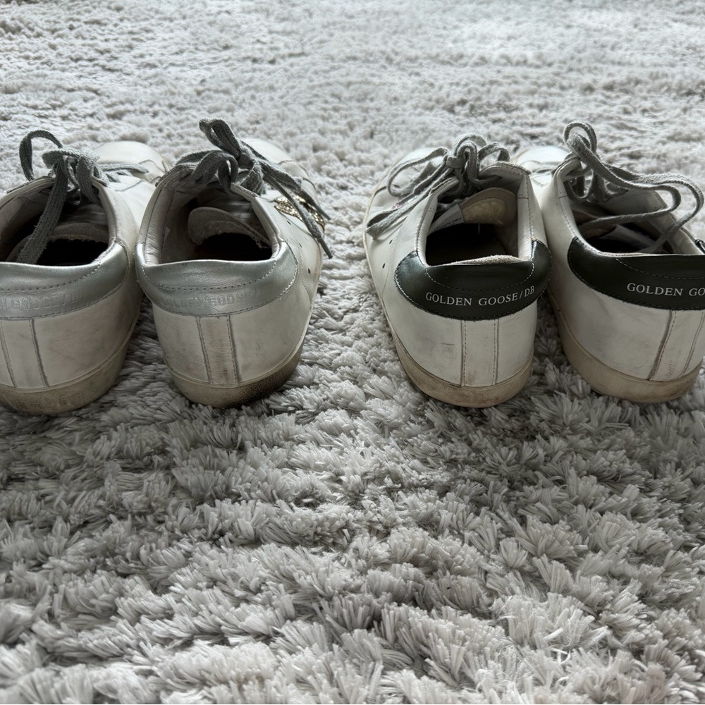2 Pairs Golden Goose look alike sneakers  – Gold & Pink Glitter - Picture 2 of 5